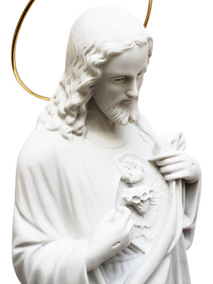 Imagem do Sagrado Coração de Jesus 45 cm em Pó de Mármore-TerraCotta Arte Sacra