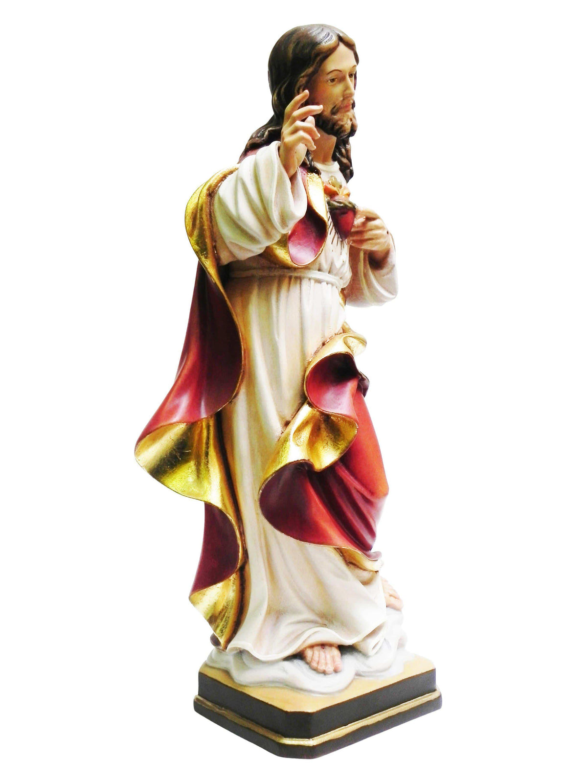 Imagem do Sagrado Coração de Jesus de Madeira Italiana 40 cm-TerraCotta Arte Sacra