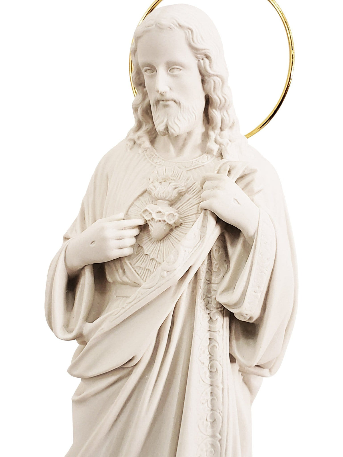 Imagem do Sagrado Coração de Jesus em Pó de Mármore 30 cm-TerraCotta Arte Sacra