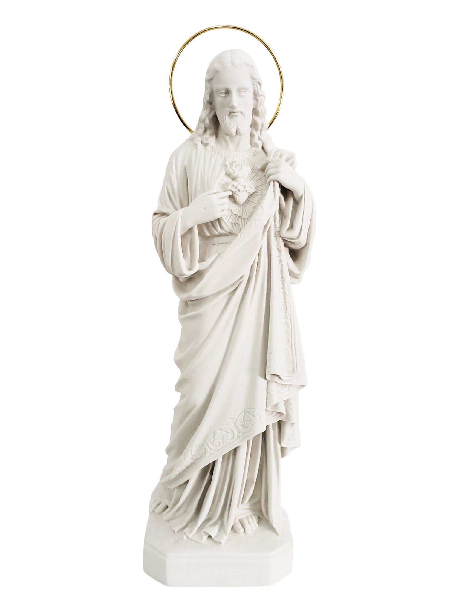 Imagem do Sagrado Coração de Jesus em Pó de Mármore 30 cm-TerraCotta Arte Sacra