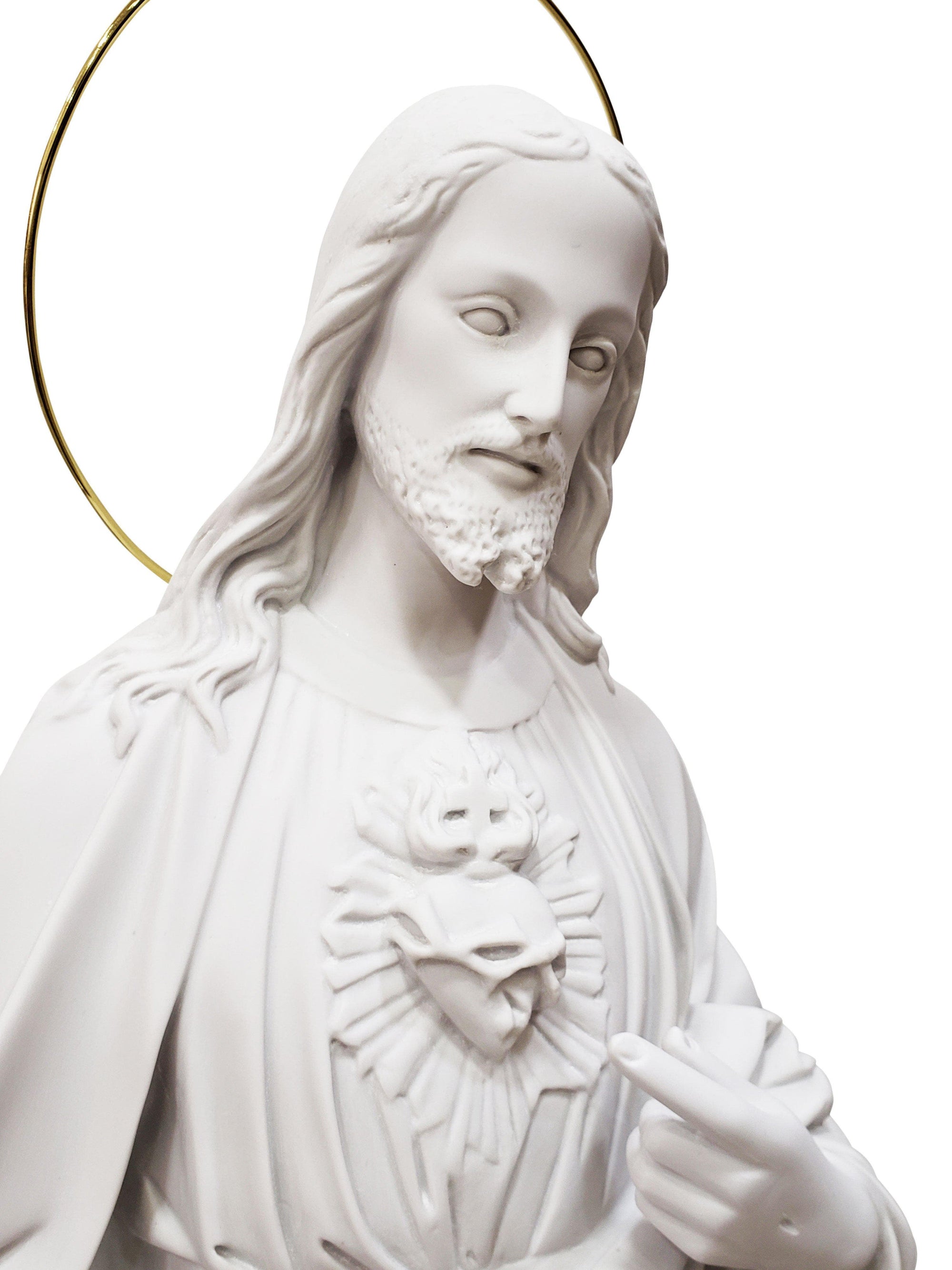 Imagem do Sagrado Coração de Jesus em Pó de Mármore 82 cm-TerraCotta Arte Sacra