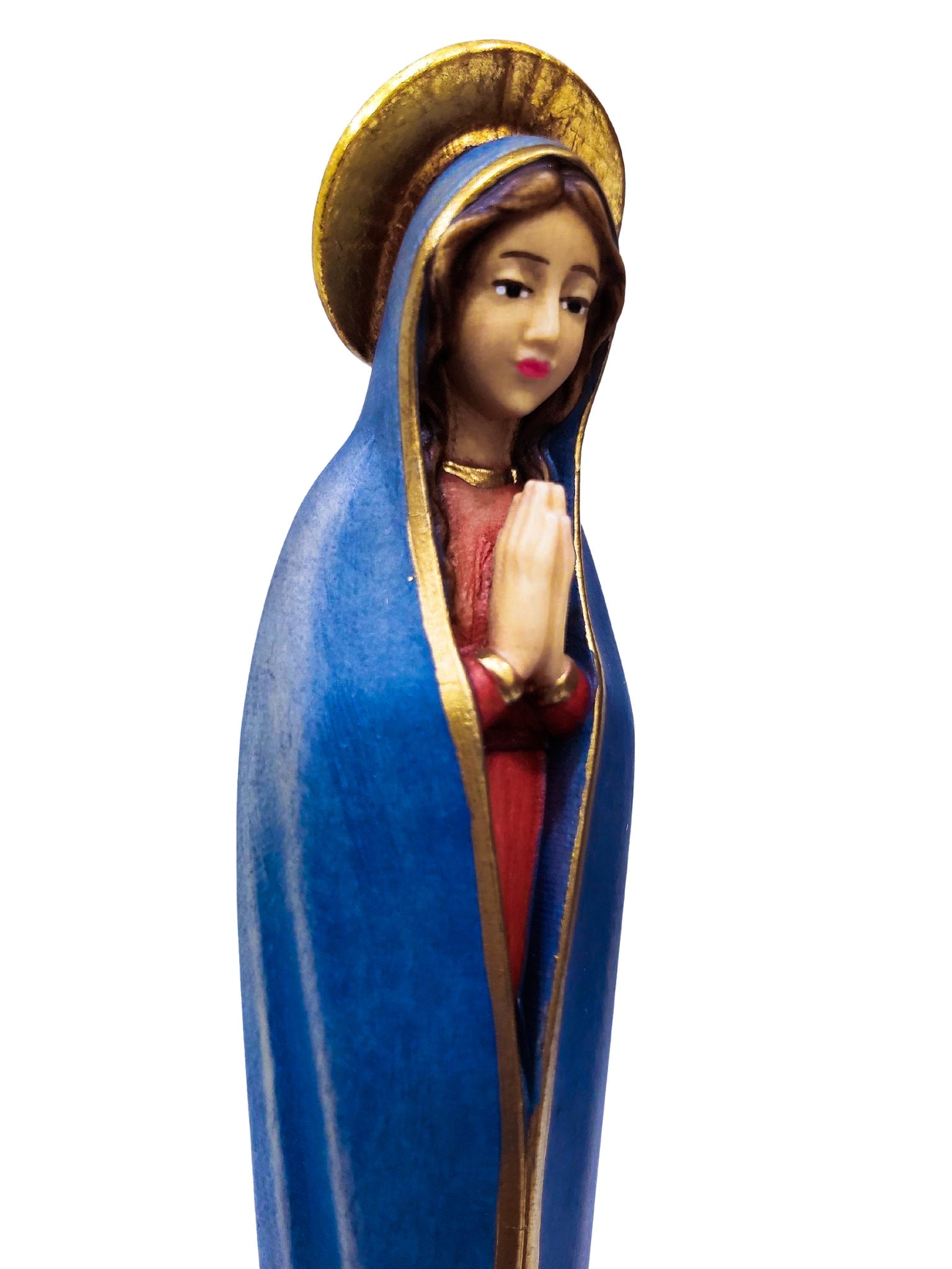 Imagem em Madeira Italiana Nossa Senhora do Silêncio 20 cm-TerraCotta Arte Sacra