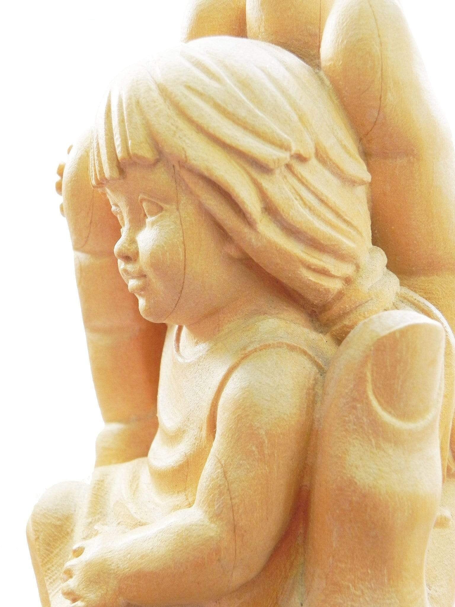 Mão Protetiva Menina em Madeira 11,5 cm-TerraCotta Arte Sacra