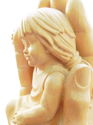 Mão Protetiva Menina em Madeira 11,5 cm-TerraCotta Arte Sacra