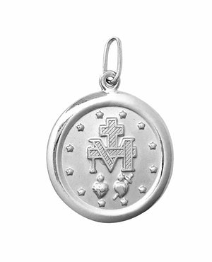 Medalha Nossa Senhora das Graças em Prata 925-TerraCotta Arte Sacra