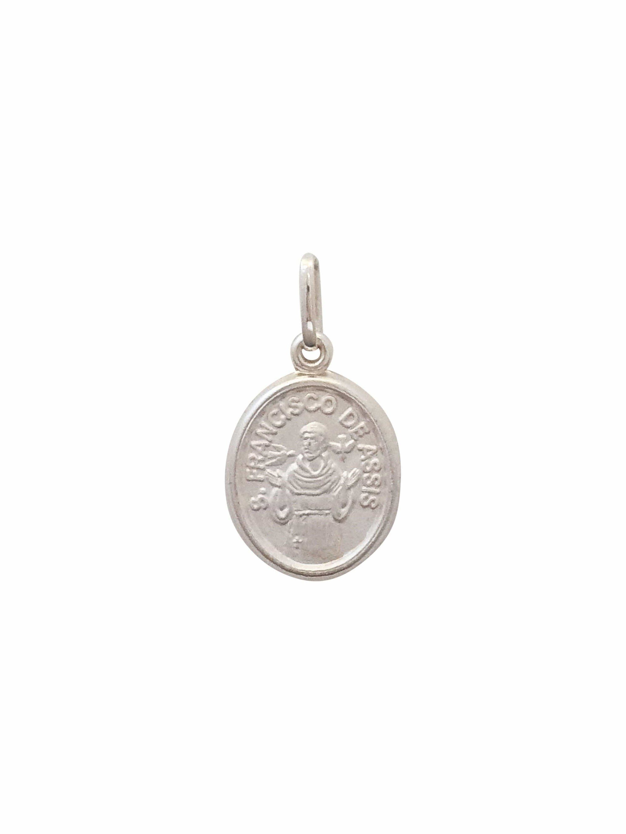 Medalha São Francisco Prata de Lei 925-TerraCotta Arte Sacra