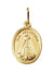 Medalha de Nossa Senhora Aparecida de Prata 925 com Banho de Ouro 18 k-TerraCotta Arte Sacra
