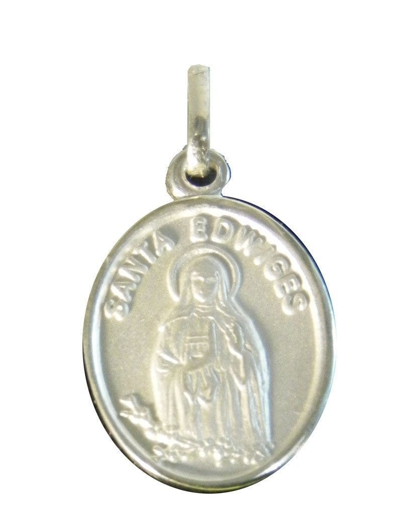 Medalha de Santa Edwiges Prata de Lei 925-TerraCotta Arte Sacra