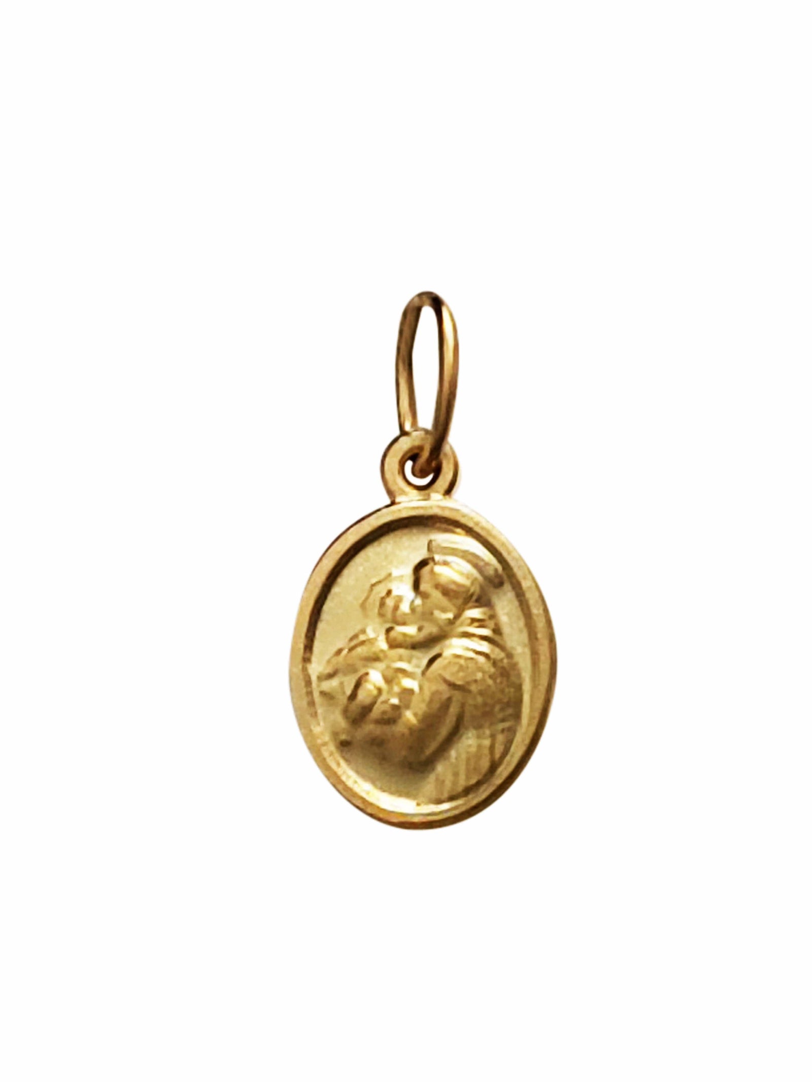 Medalha de Santo Antônio Prata com Banho de Ouro-TerraCotta Arte Sacra