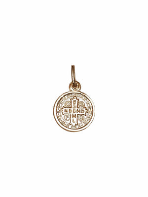 Medalha de São Bento de Prata de Lei 925 com Banho de Ouro 18 k-TerraCotta Arte Sacra