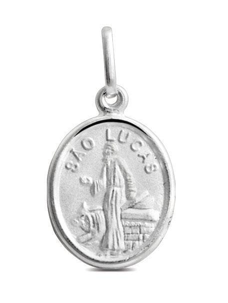 Medalha de São Lucas Prata de Lei 925-TerraCotta Arte Sacra