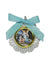 Medalhão de Berço Anjo na Ponte com Veste Azul-TerraCotta Arte Sacra
