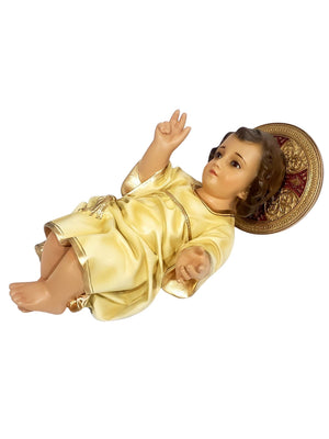 Menino Jesus em Pó de Mármore 26 cm Creme-TerraCotta Arte Sacra