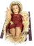 Menino Jesus em Pó de Mármore 26 cm Vermelho-TerraCotta Arte Sacra