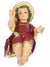 Menino Jesus em Pó de Mármore 26 cm Vermelho-TerraCotta Arte Sacra