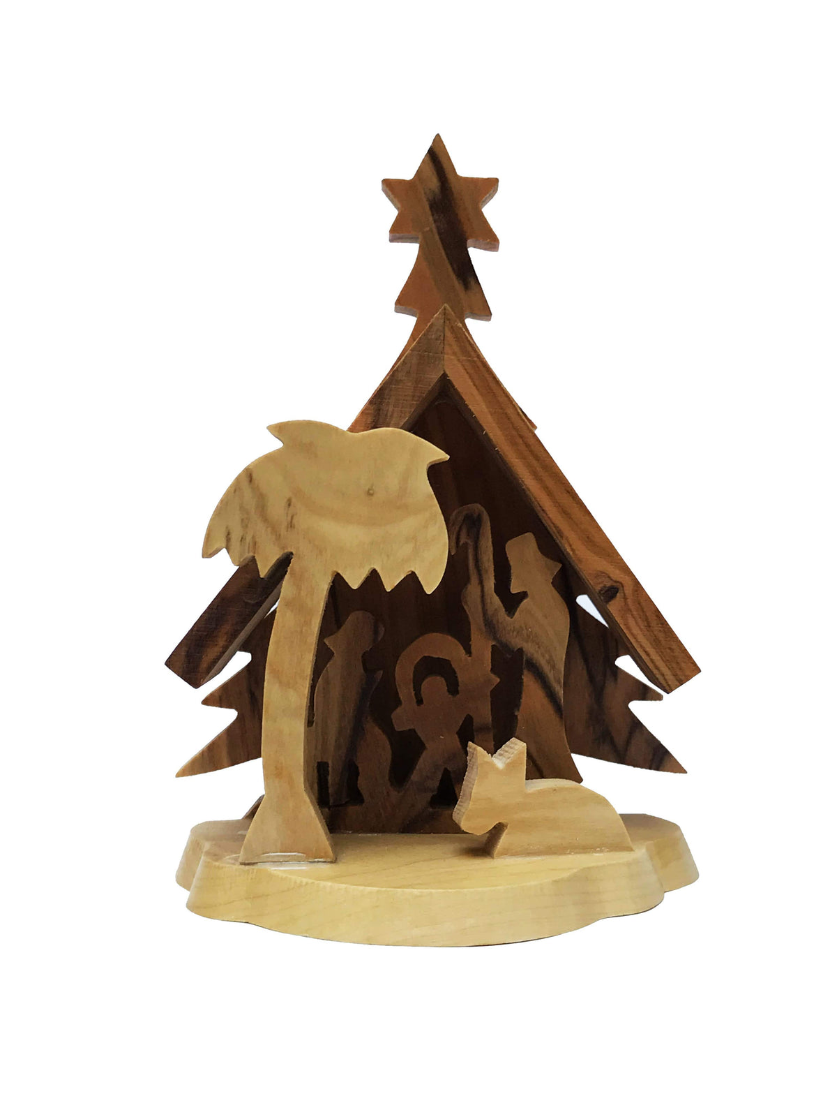 Mini Presépio Madeira de Oliveira da Terra Santa-TerraCotta Arte Sacra