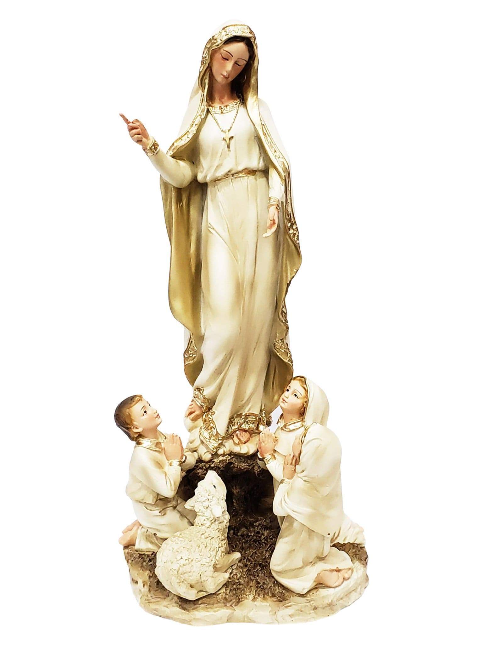 Nossa Senhora de Fátima Barroca de Resina 35 cm-TerraCotta Arte Sacra