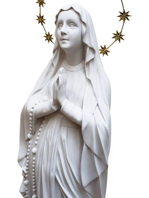 Nossa Senhora de Lourdes em Pó de Mármore 1,10 m-TerraCotta Arte Sacra