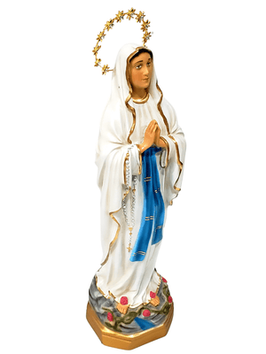 Nossa Senhora de Lourdes em Pó de Mármore 35 cm-TerraCotta Arte Sacra