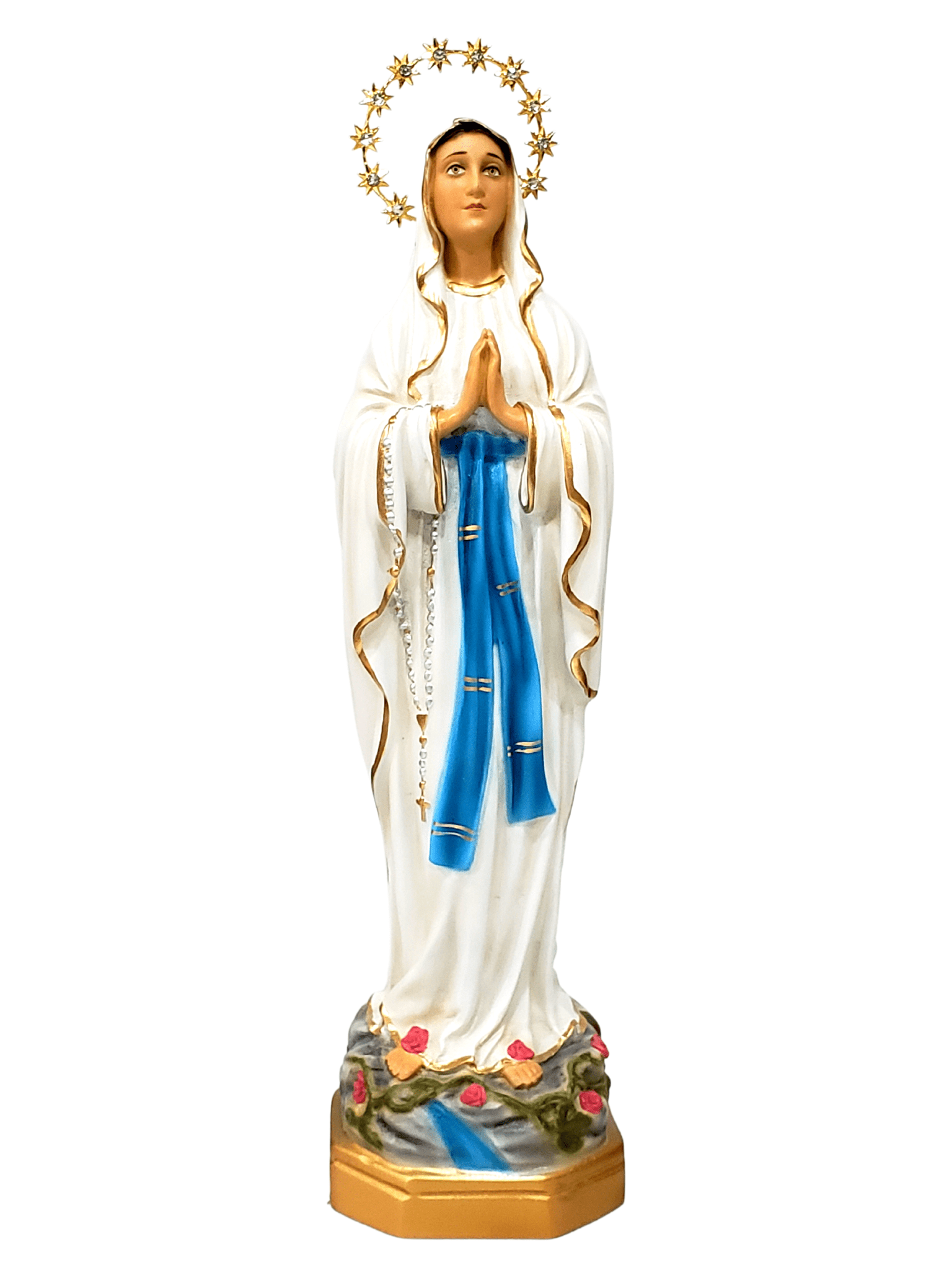 Nossa Senhora de Lourdes em Pó de Mármore 35 cm-TerraCotta Arte Sacra