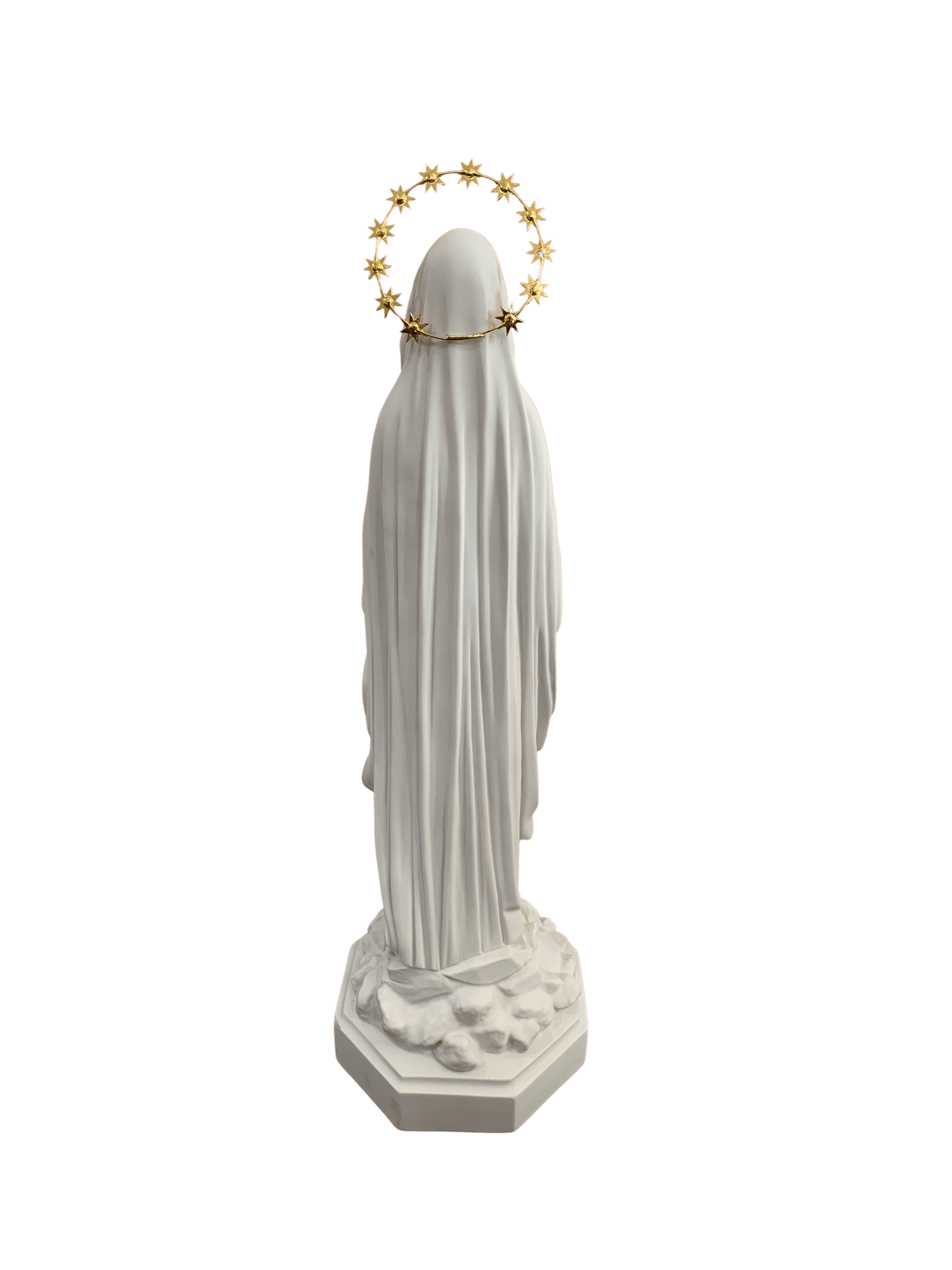 Nossa Senhora de Lourdes em Pó de Mármore 65 cm Branca-TerraCotta Arte Sacra