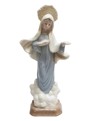 Nossa Senhora de Medjugorje em Porcelana 20 cm-TerraCotta Arte Sacra