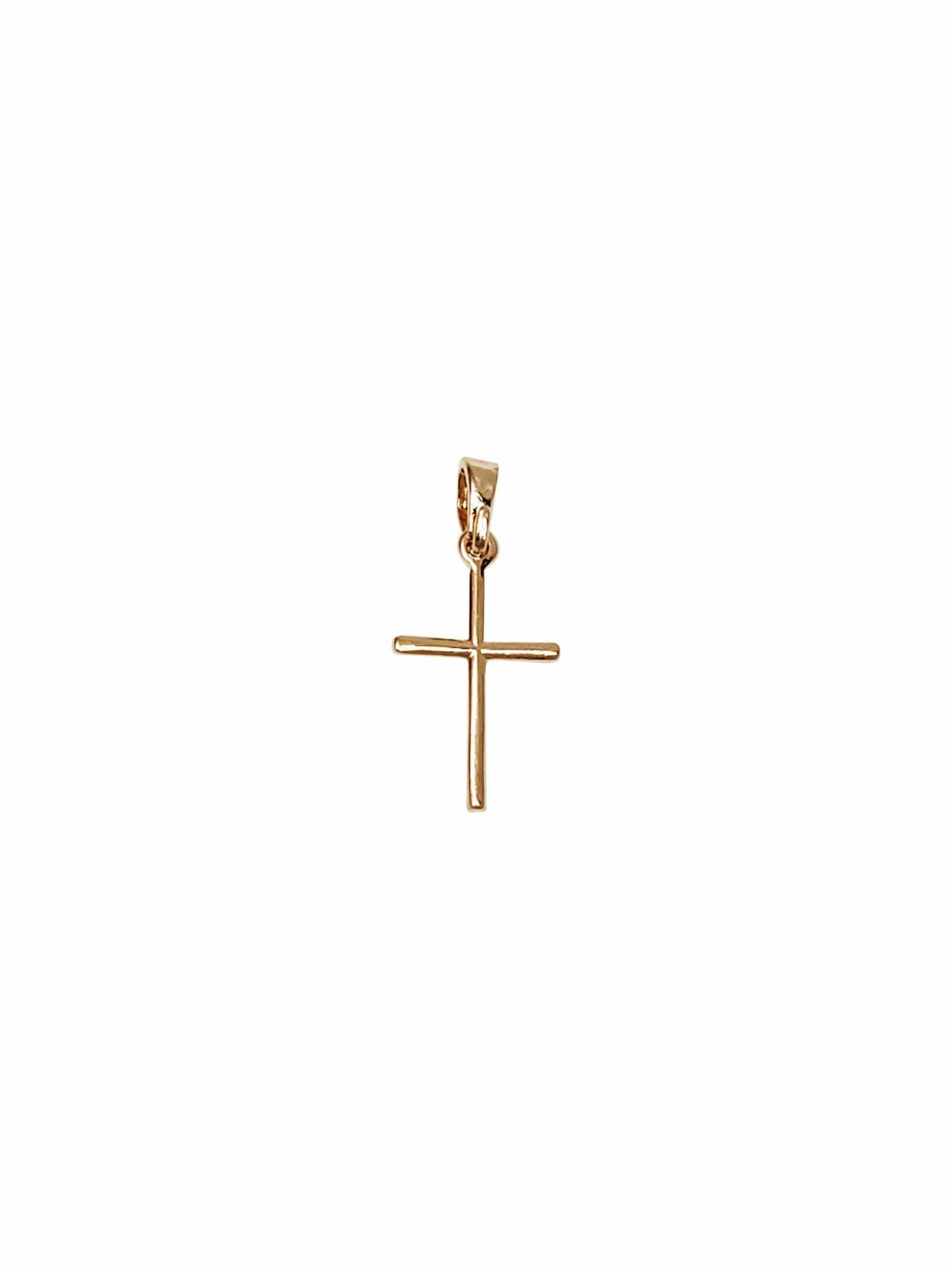 Pingente Cruz de Prata de Lei 925 com Banho de Ouro-TerraCotta Arte Sacra