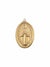 Pingente Medalha Milagrosa Oval Prata com Banho de Ouro-TerraCotta Arte Sacra