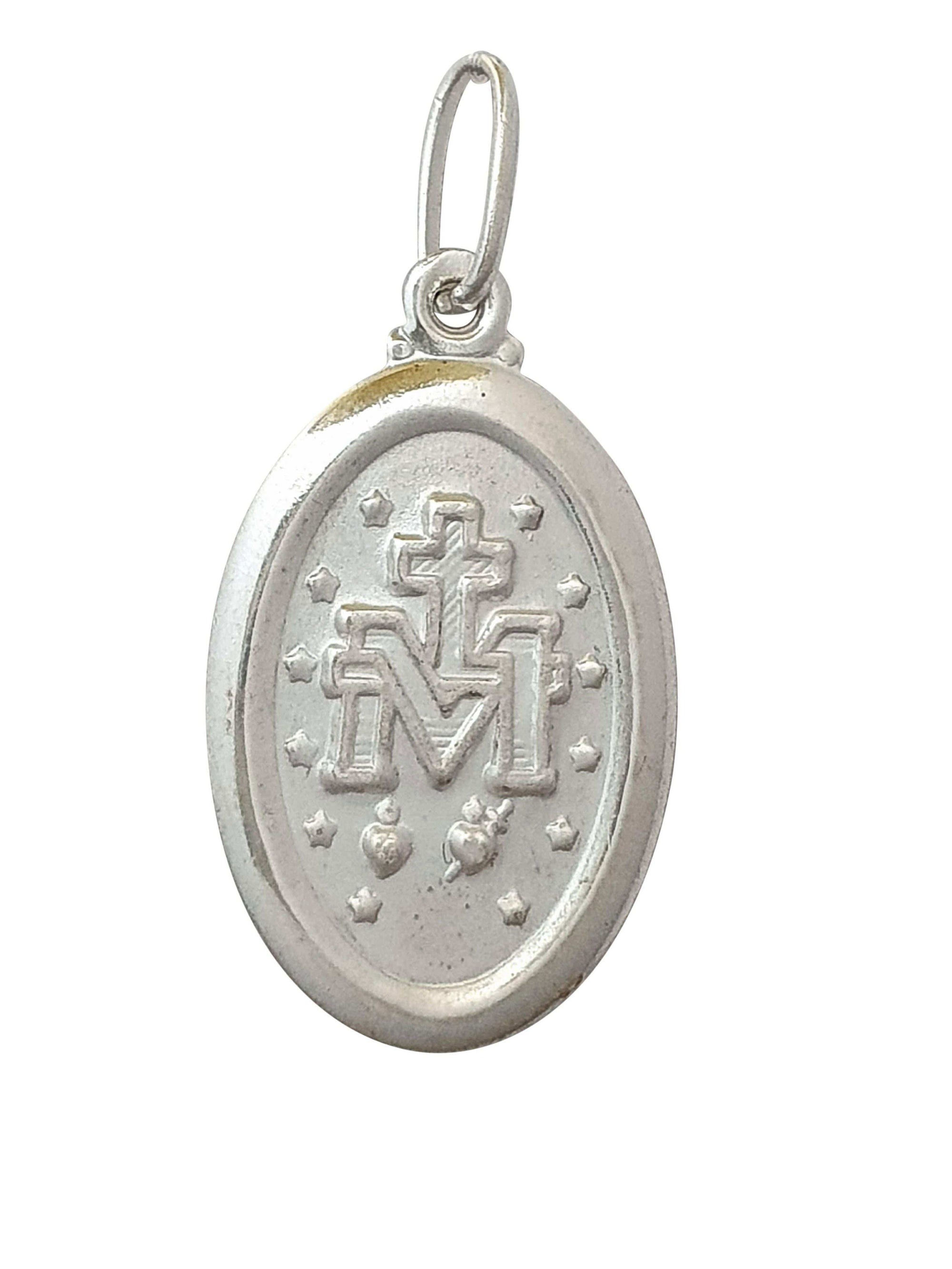 Pingente Oval Nossa Senhora das Graças em Prata 925-TerraCotta Arte Sacra
