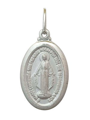 Pingente Oval Nossa Senhora das Graças em Prata 925-TerraCotta Arte Sacra