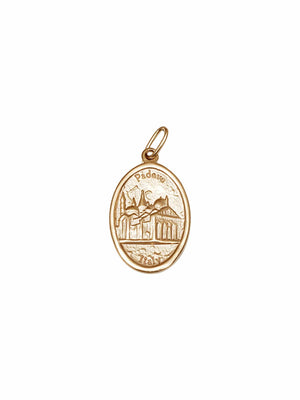 Pingente de Santo Antônio de Prata de Lei 925 com Banho de Ouro 18 k-TerraCotta Arte Sacra
