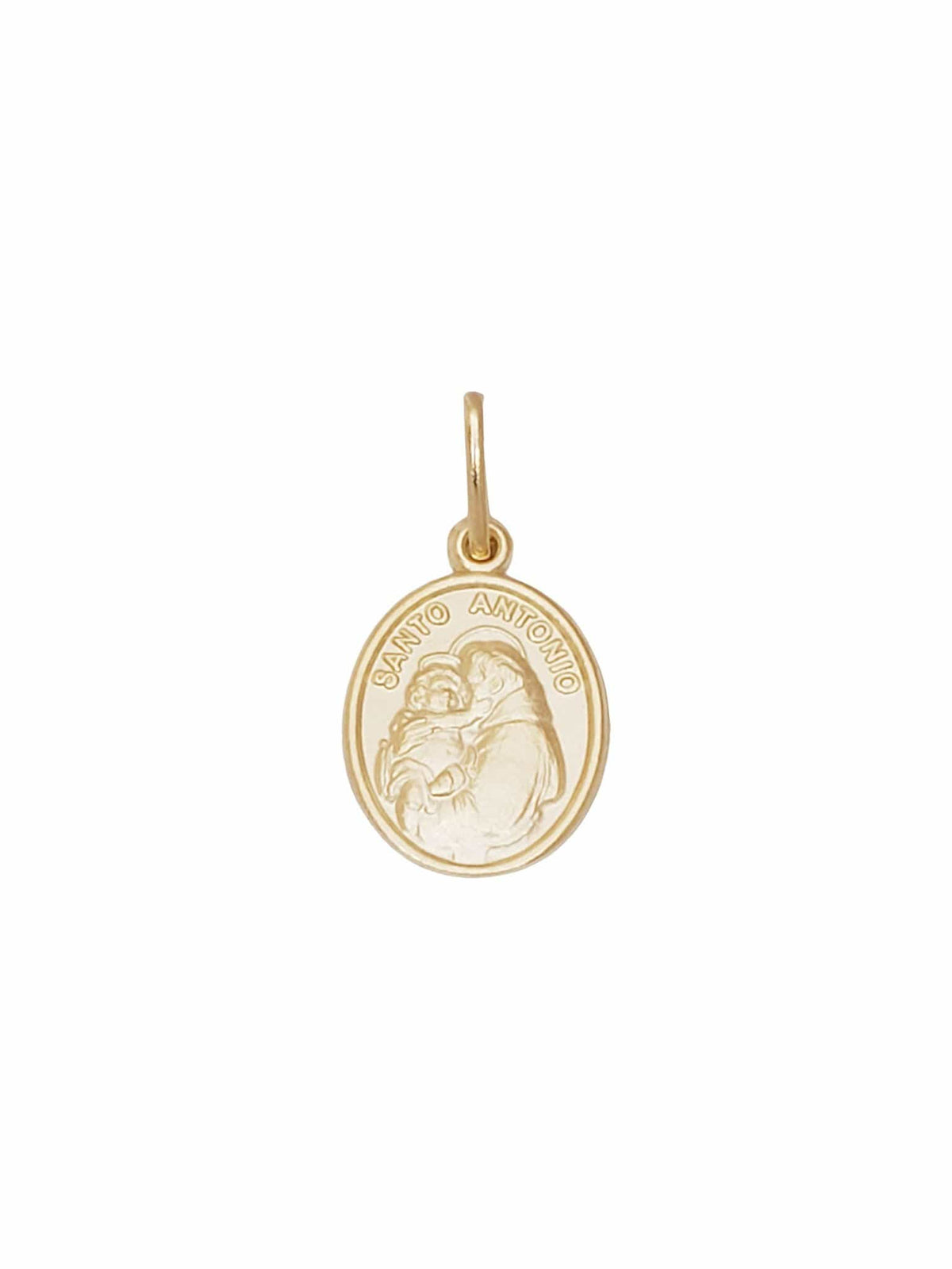 Pingente de Santo Antônio de Prata de Lei 925 com Banho de Ouro-TerraCotta Arte Sacra