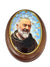 Porta Terço Italiano Oval Padre Pio-TerraCotta Arte Sacra