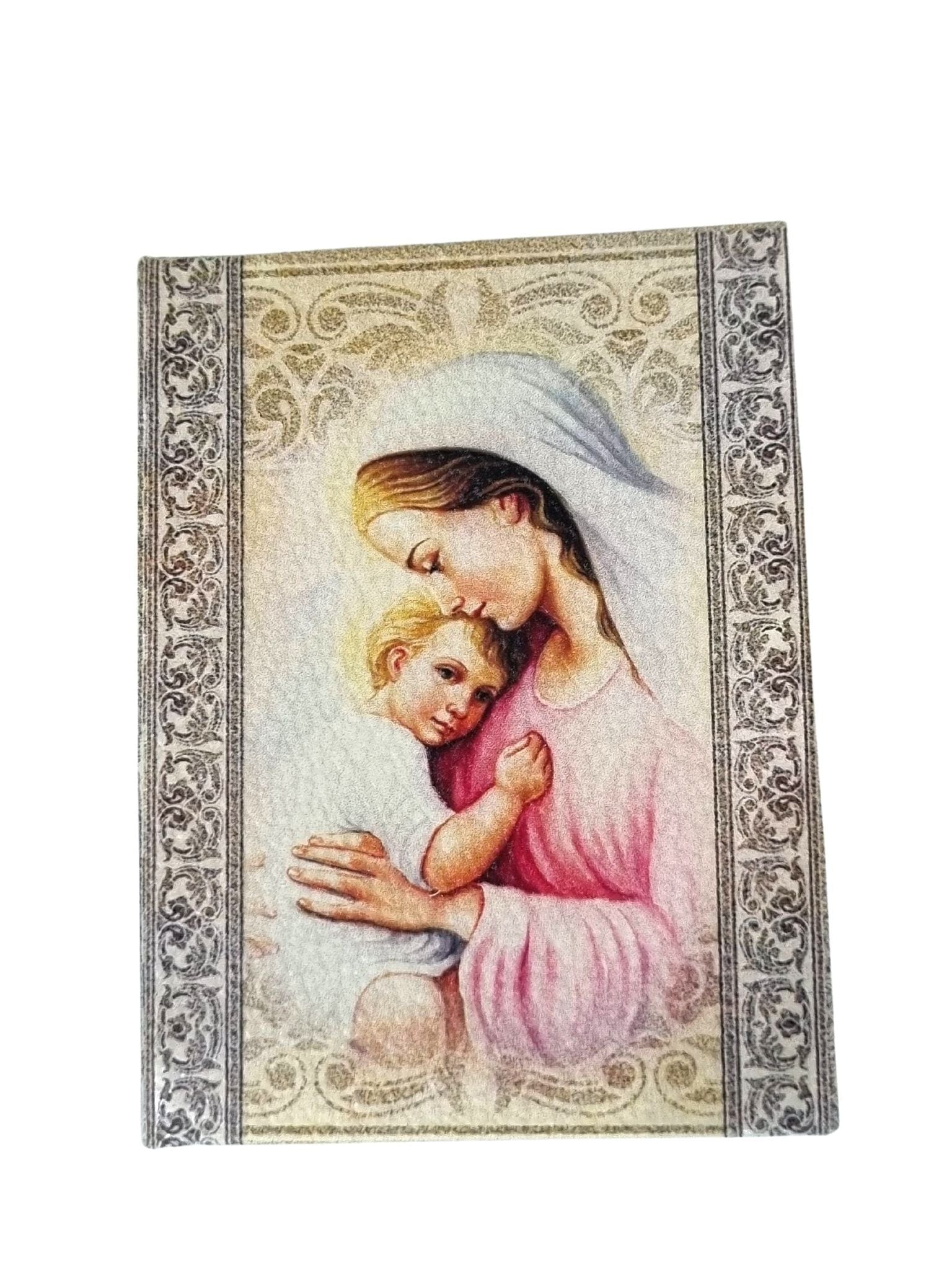 Porta Terço Italiano de Nossa Senhora com Jesus para Terço de até 8 mm-TerraCotta Arte Sacra