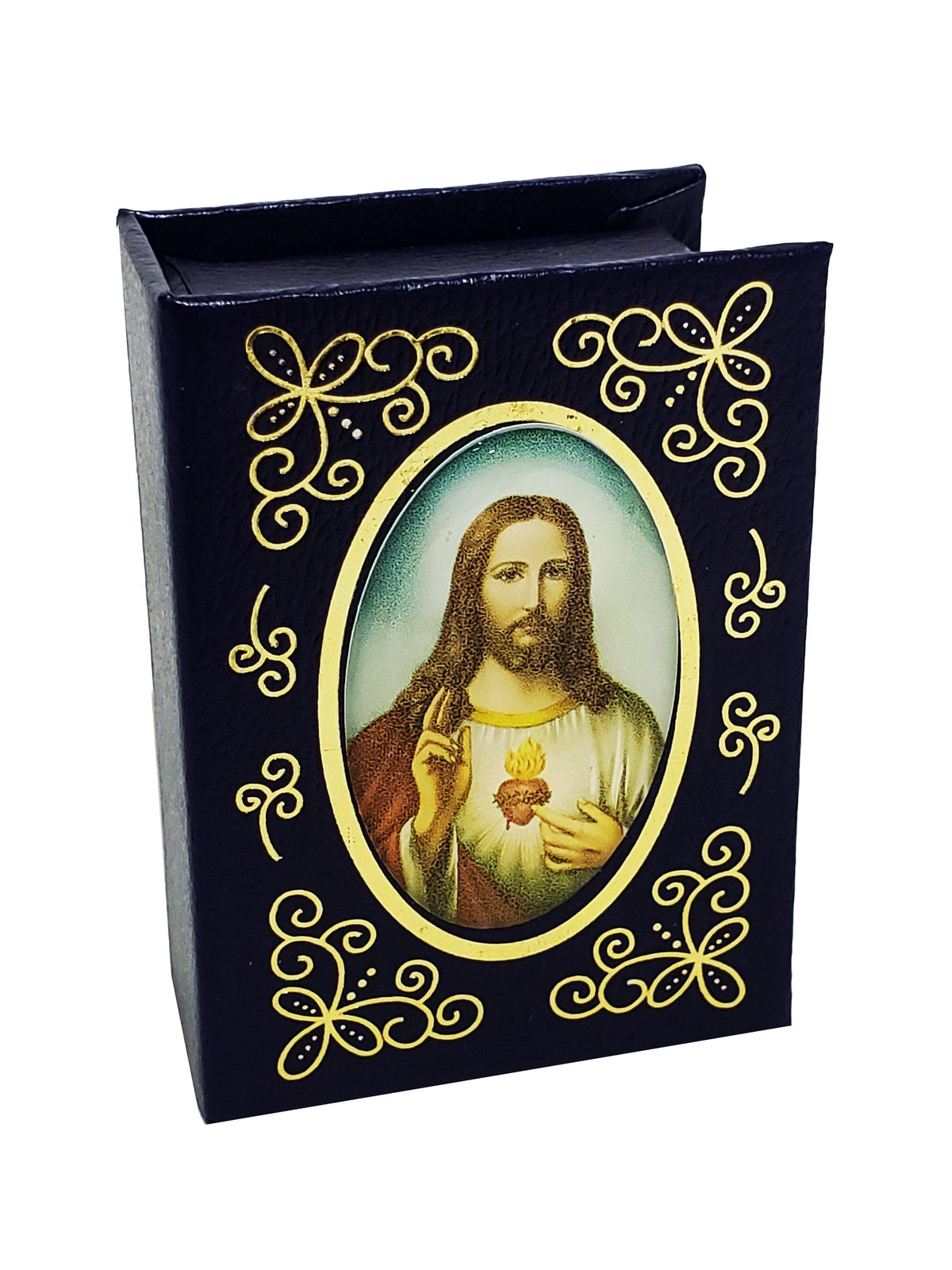 Porta Terço Italiano do Sagrado Coração de Jesus-TerraCotta Arte Sacra