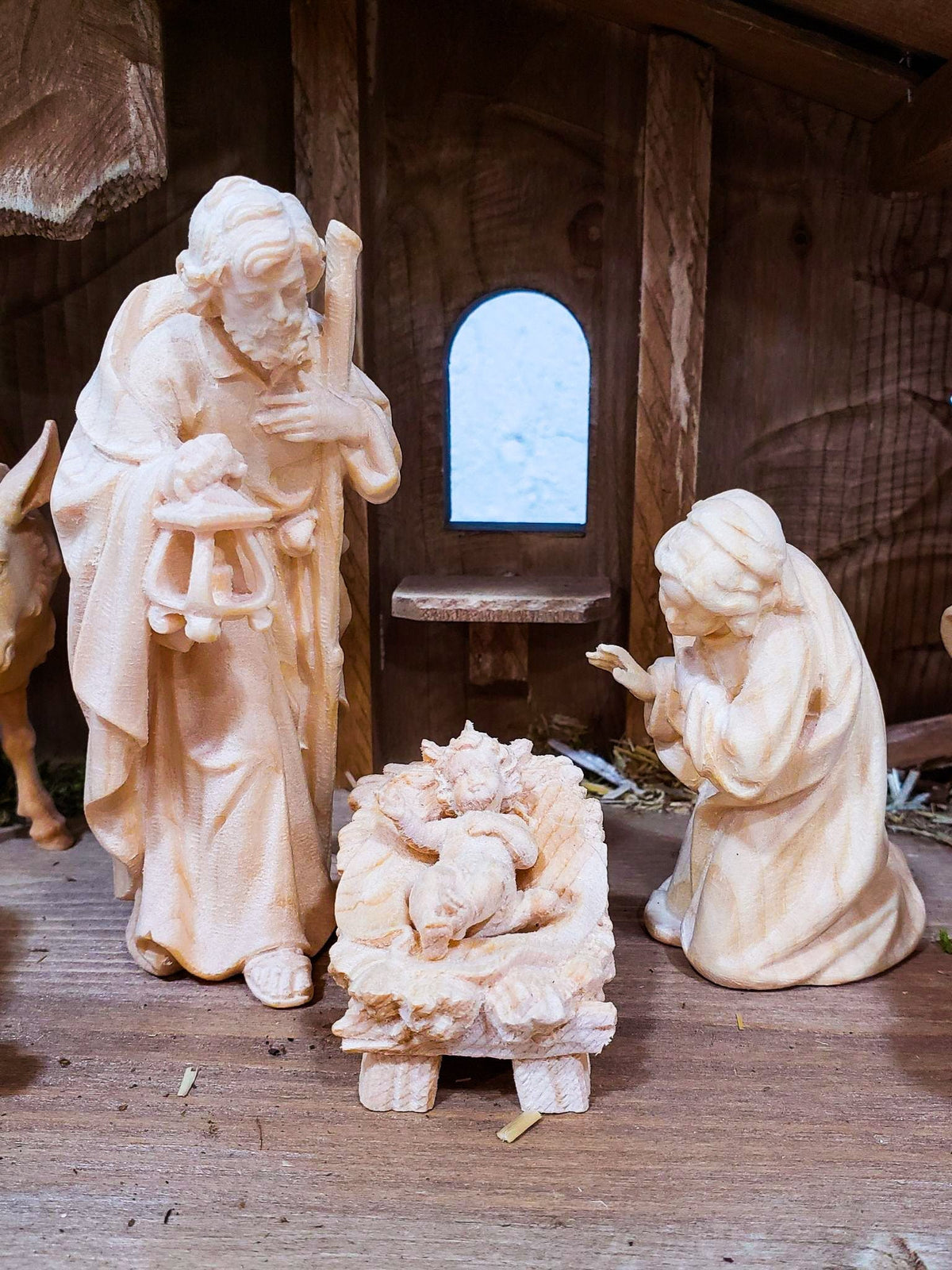 Presépio Italiano de Madeira Completo 12 peças-TerraCotta Arte Sacra