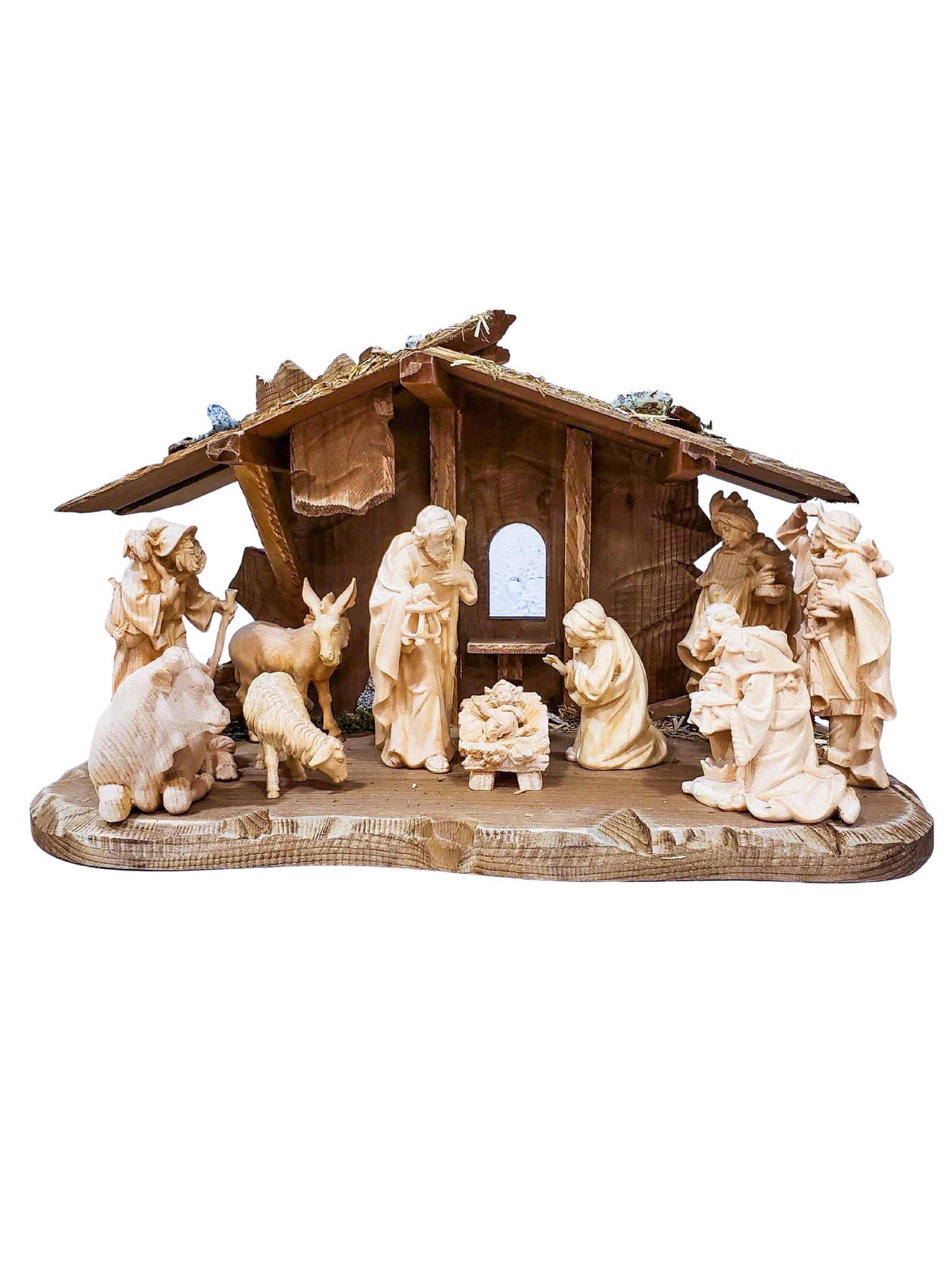 Presépio Italiano de Madeira Completo 12 peças-TerraCotta Arte Sacra