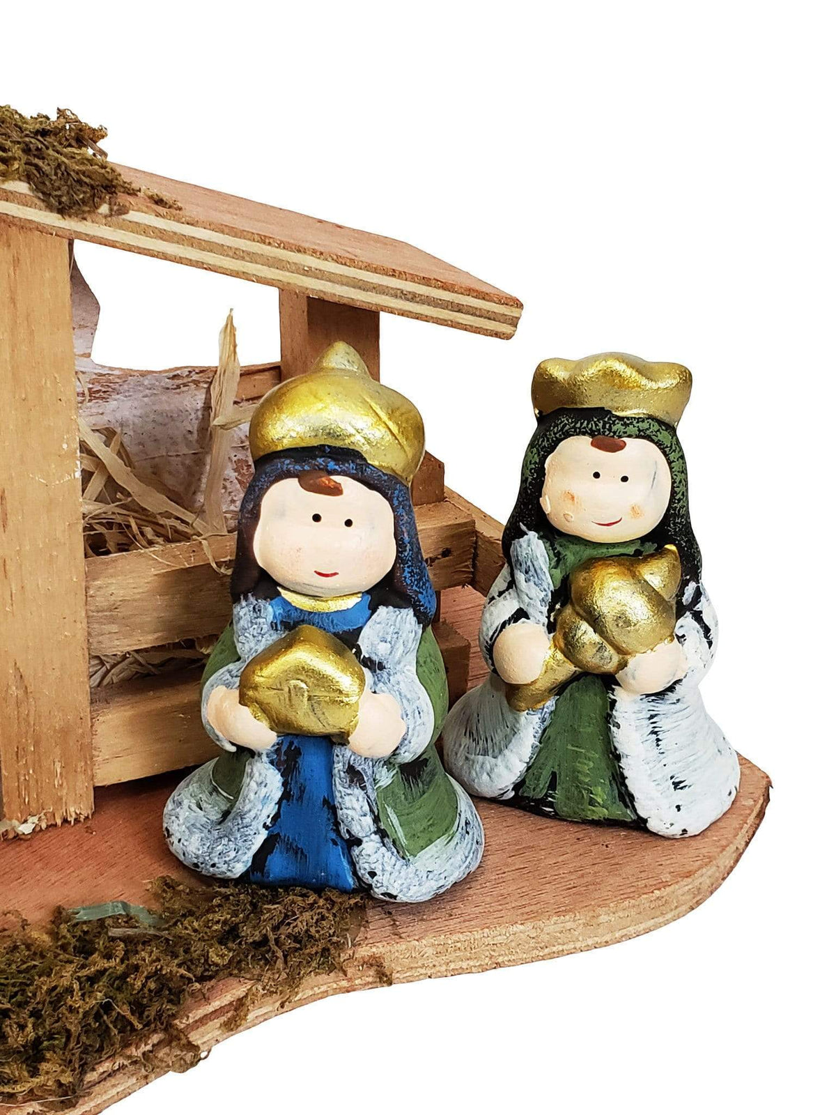 Presépio com Cenário de Madeira-TerraCotta Arte Sacra