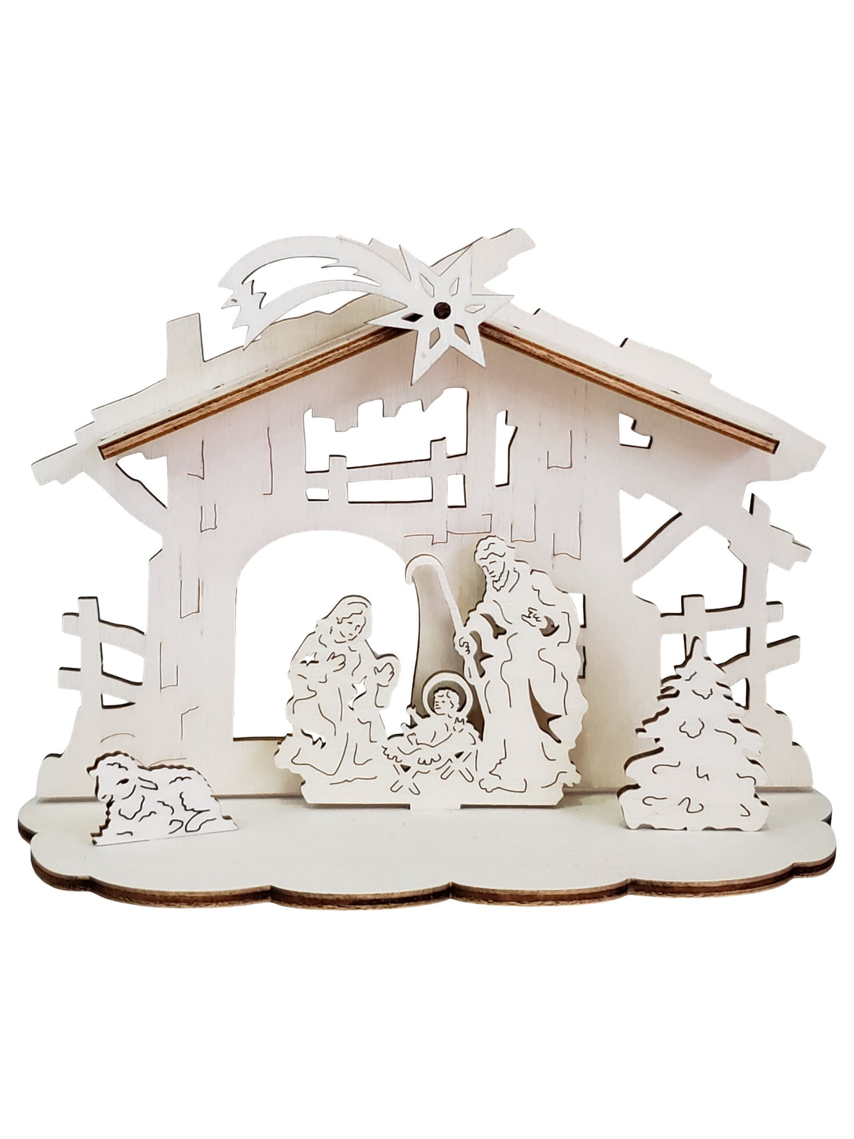 Presépio de Madeira Italiana 9 peças 12 cm-TerraCotta Arte Sacra