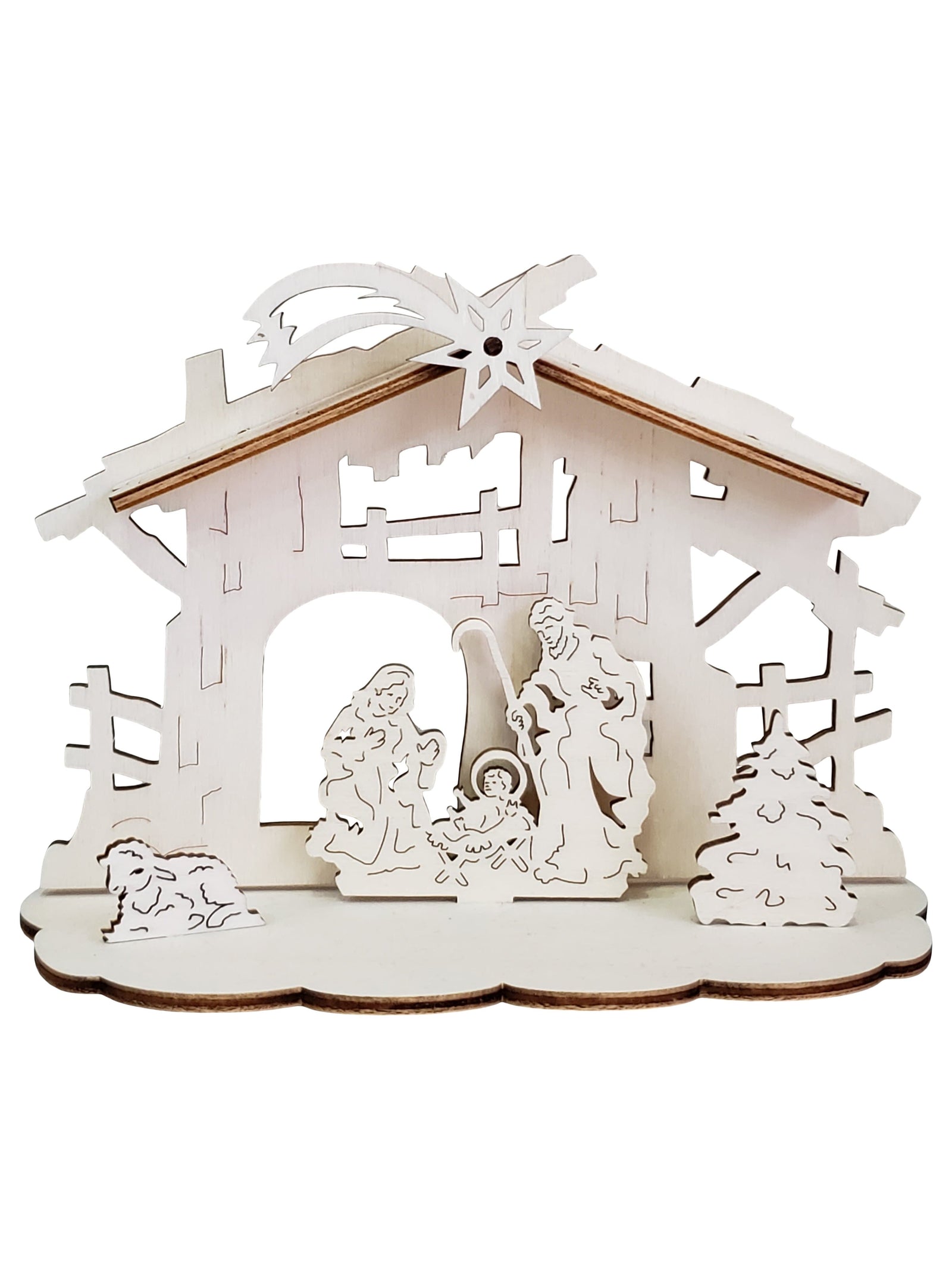 Presépio de Madeira Italiana 9 peças 12 cm-TerraCotta Arte Sacra