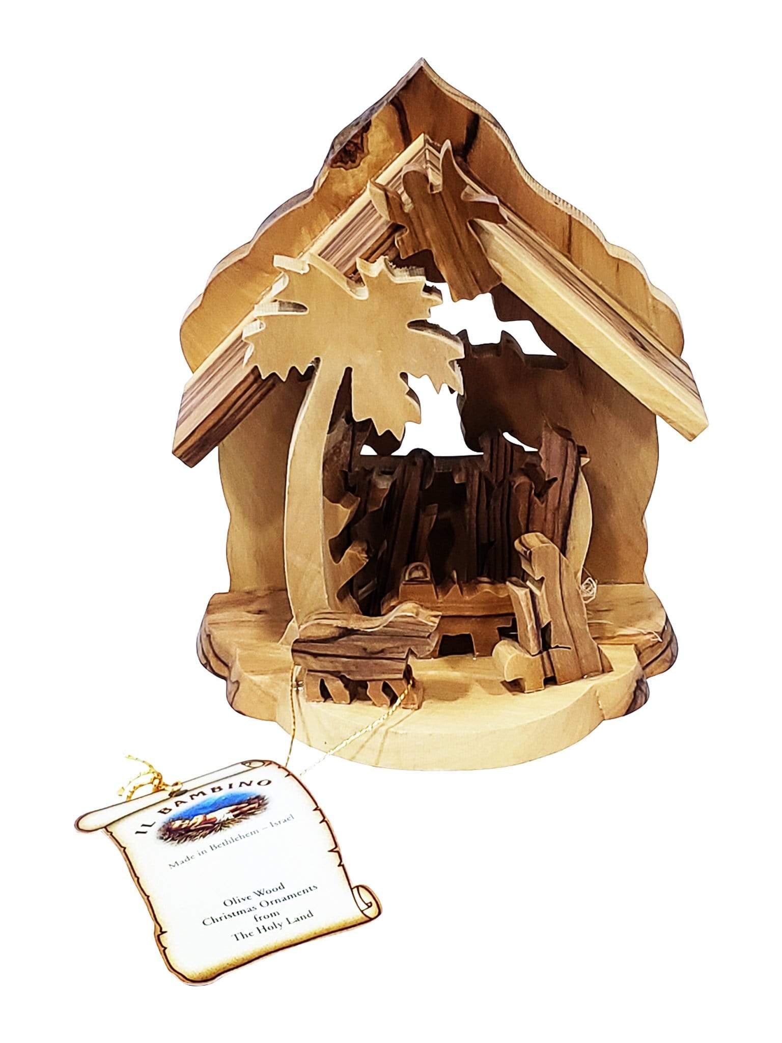 Presépio de Madeira de Oliveira da Terra Santa-TerraCotta Arte Sacra