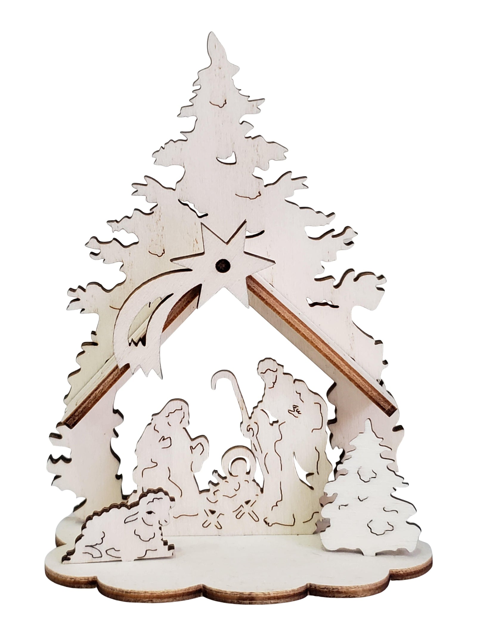 Presépio para Montar de Madeira Italiana 12 cm-TerraCotta Arte Sacra