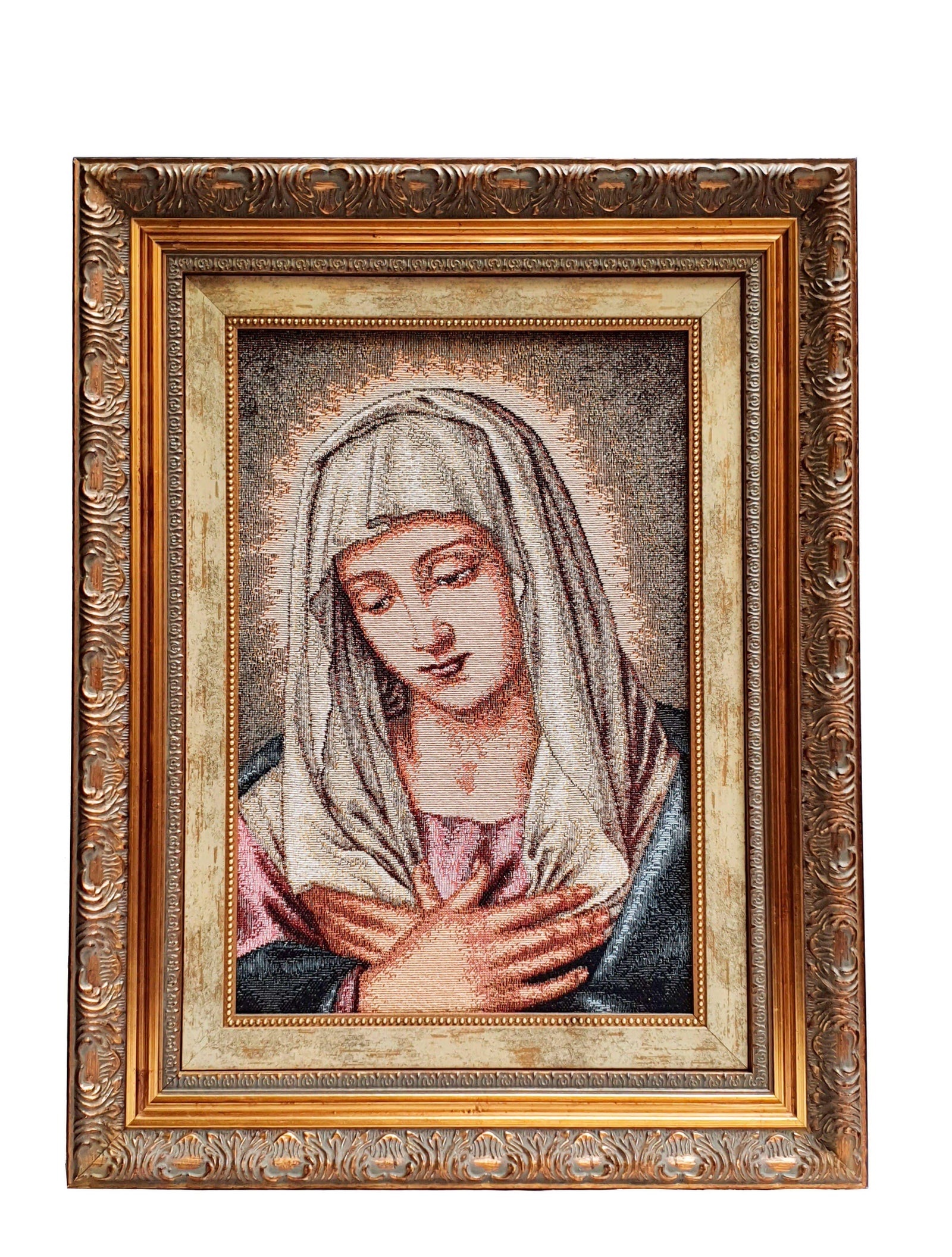 Quadro de Tapeçaria Italiana Nossa Senhora-TerraCotta Arte Sacra