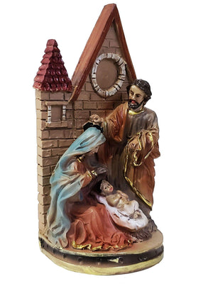 Sagrada Família Natalina de Resina 13 cm-TerraCotta Arte Sacra