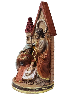Sagrada Família Natalina de Resina 13 cm-TerraCotta Arte Sacra