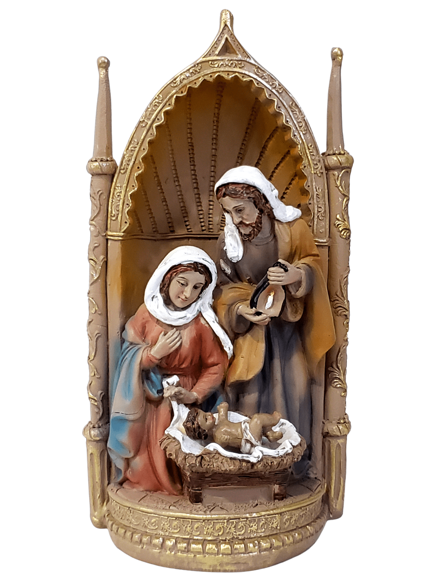 Sagrada Família Natalina de Resina 23 cm-TerraCotta Arte Sacra