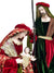 Sagrada Família Verde com Vermelho Estilo Napolitano-TerraCotta Arte Sacra