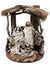 Sagrada Família com Vestes Bege e Estábulo 34 cm-TerraCotta Arte Sacra