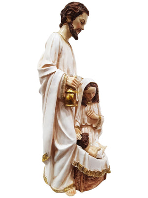 Sagrada Família de Resina Miro Branco e Dourado 40 cm-TerraCotta Arte Sacra