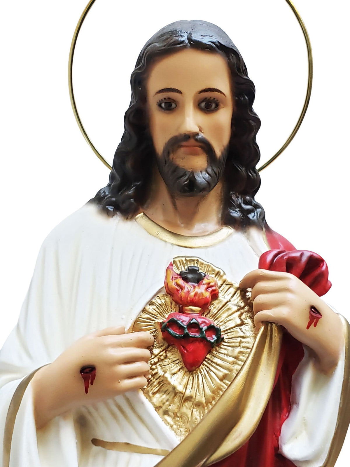 Sagrado Coração de Jesus 45 cm com Olhos de Vidro-TerraCotta Arte Sacra
